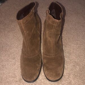 Franco Sarto Brown Suede Ankle Boots